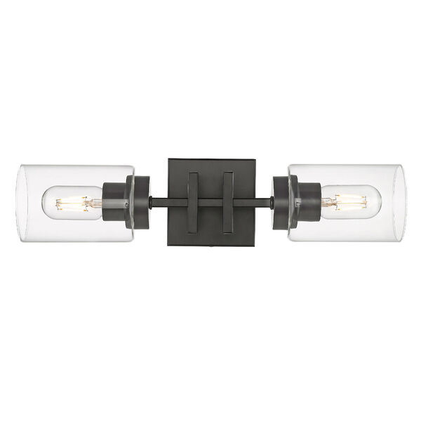 Tribeca Matte Black Two-Light Wall Sconce, image 2